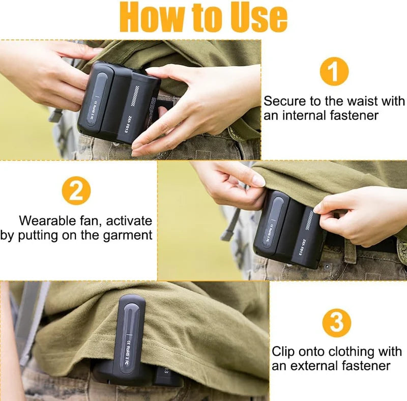 Portable Outdoor Waist Fan
